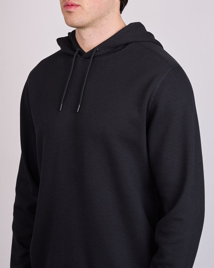 Reigning Champ Lightweight Waffle Standard Hoodie Black