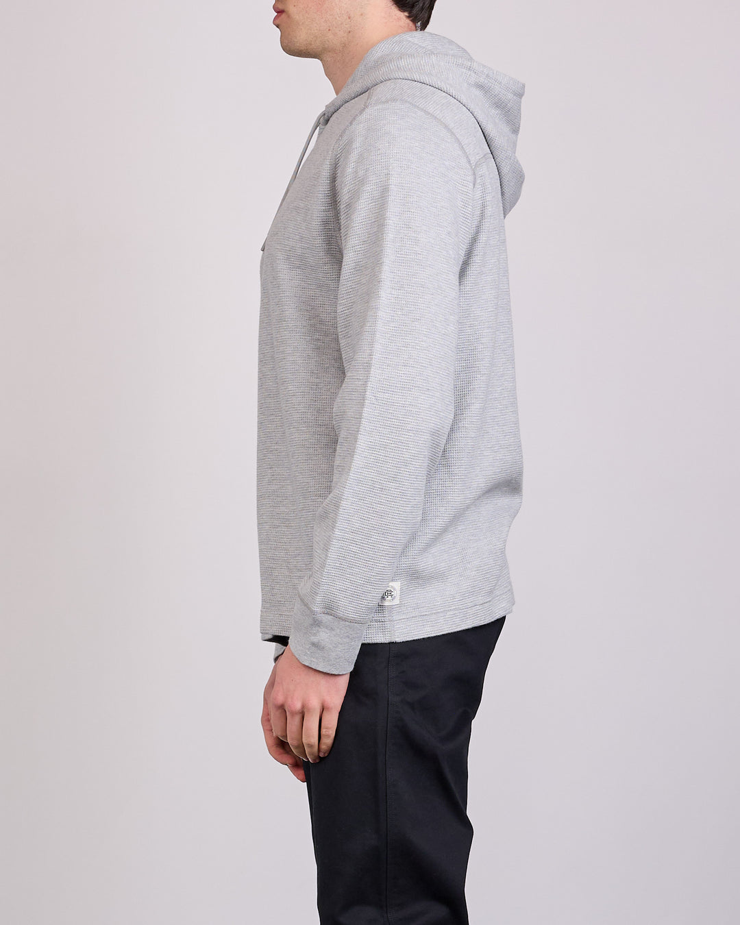 Reigning Champ Lightweight Waffle Standard Hoodie Heather Grey