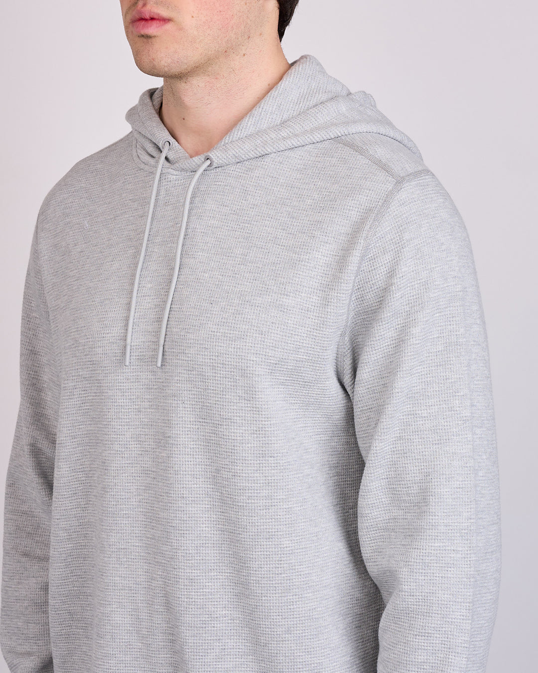 Reigning Champ Lightweight Waffle Standard Hoodie Heather Grey