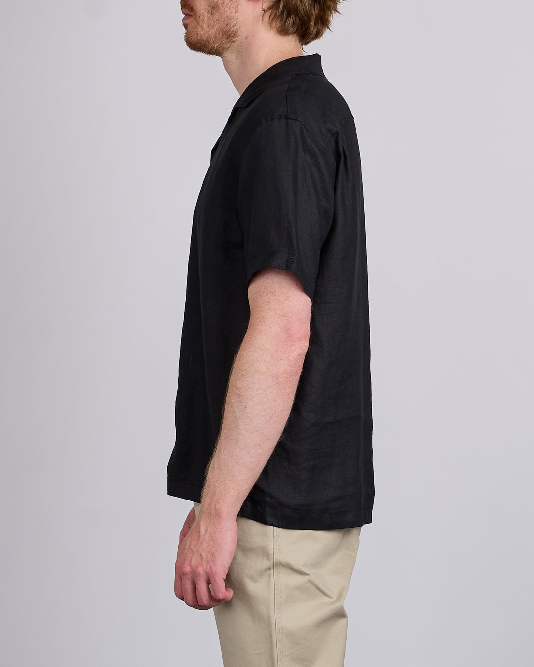 Reigning Champ Linen Palermo Button Shirt Black