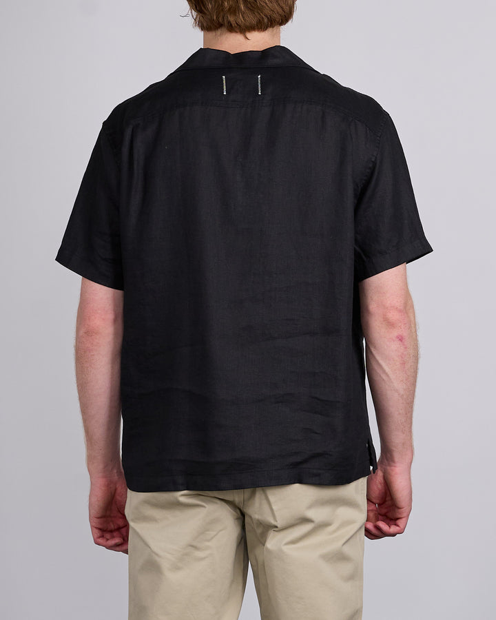 Reigning Champ Linen Palermo Button Shirt Black