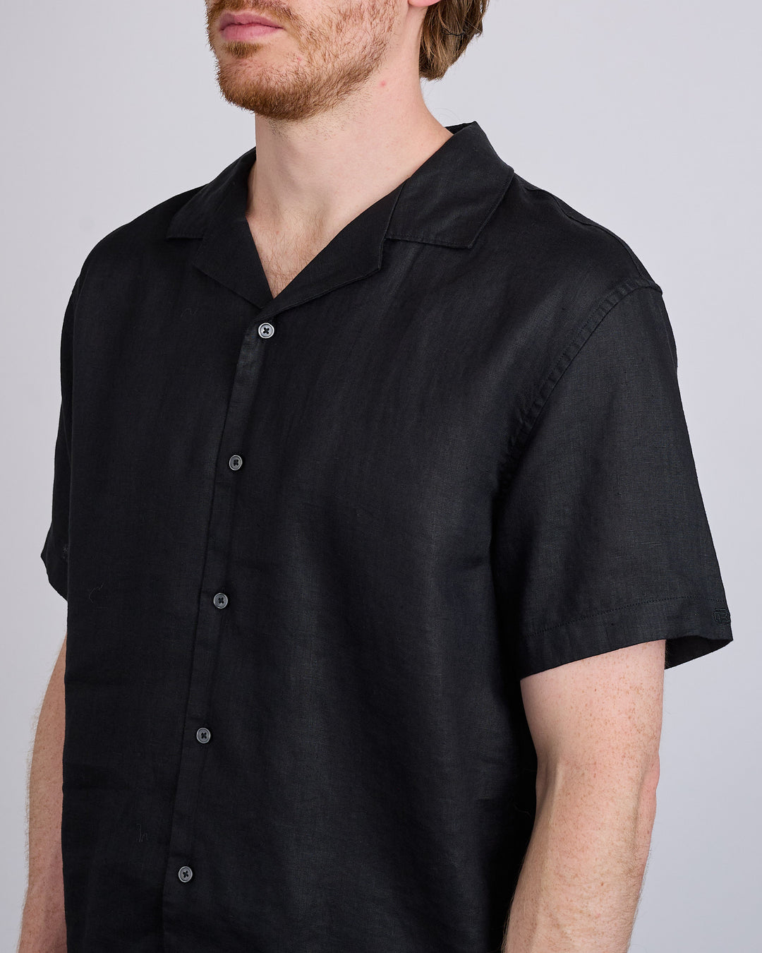 Reigning Champ Linen Palermo Button Shirt Black