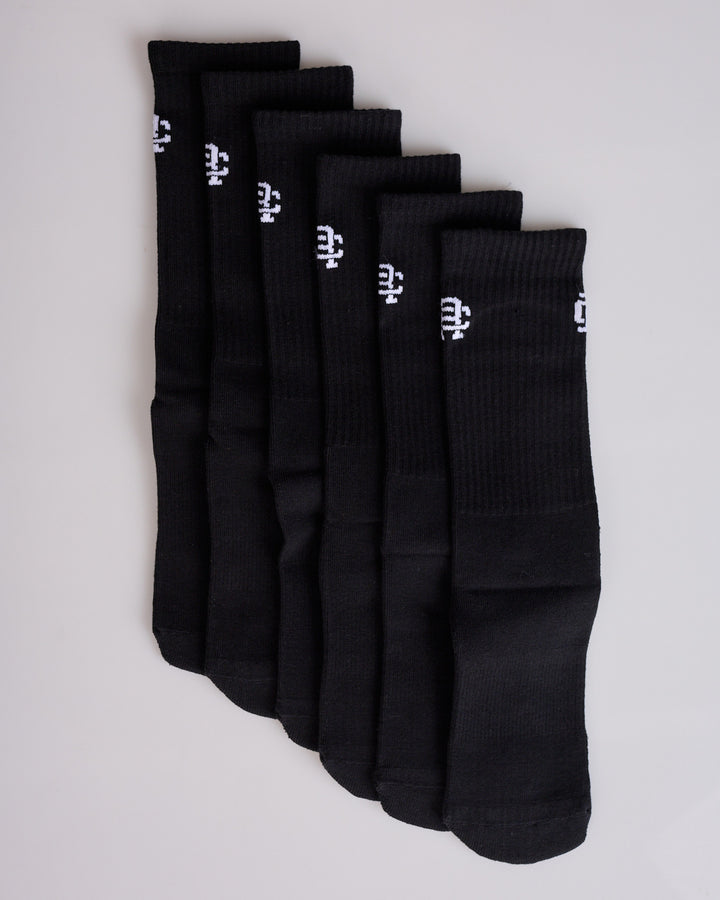 Reigning Champ Men's Knit 3-Pack Classic Crew Sock Black