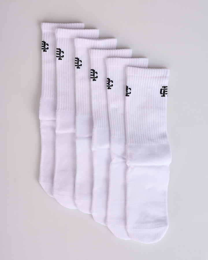Reigning Champ Men's Knit 3-Pack Classic Crew Sock White