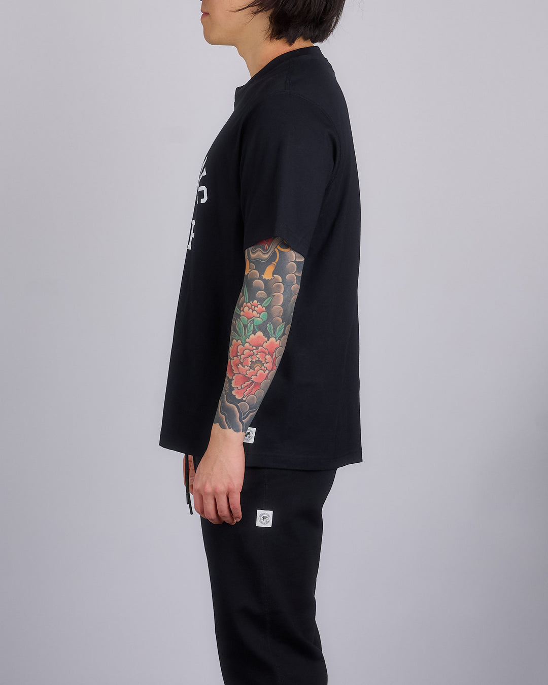 Reigning Champ Midweight Arch Logo T-Shirt Black