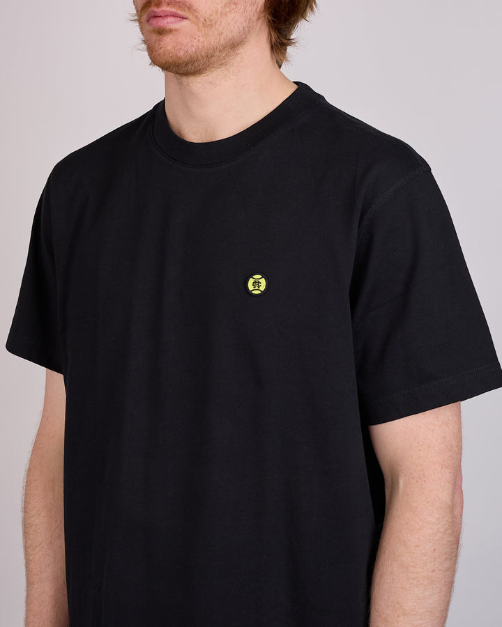 Reigning Champ Midweight Jersey Court OG T-Shirt Black-Neon Green