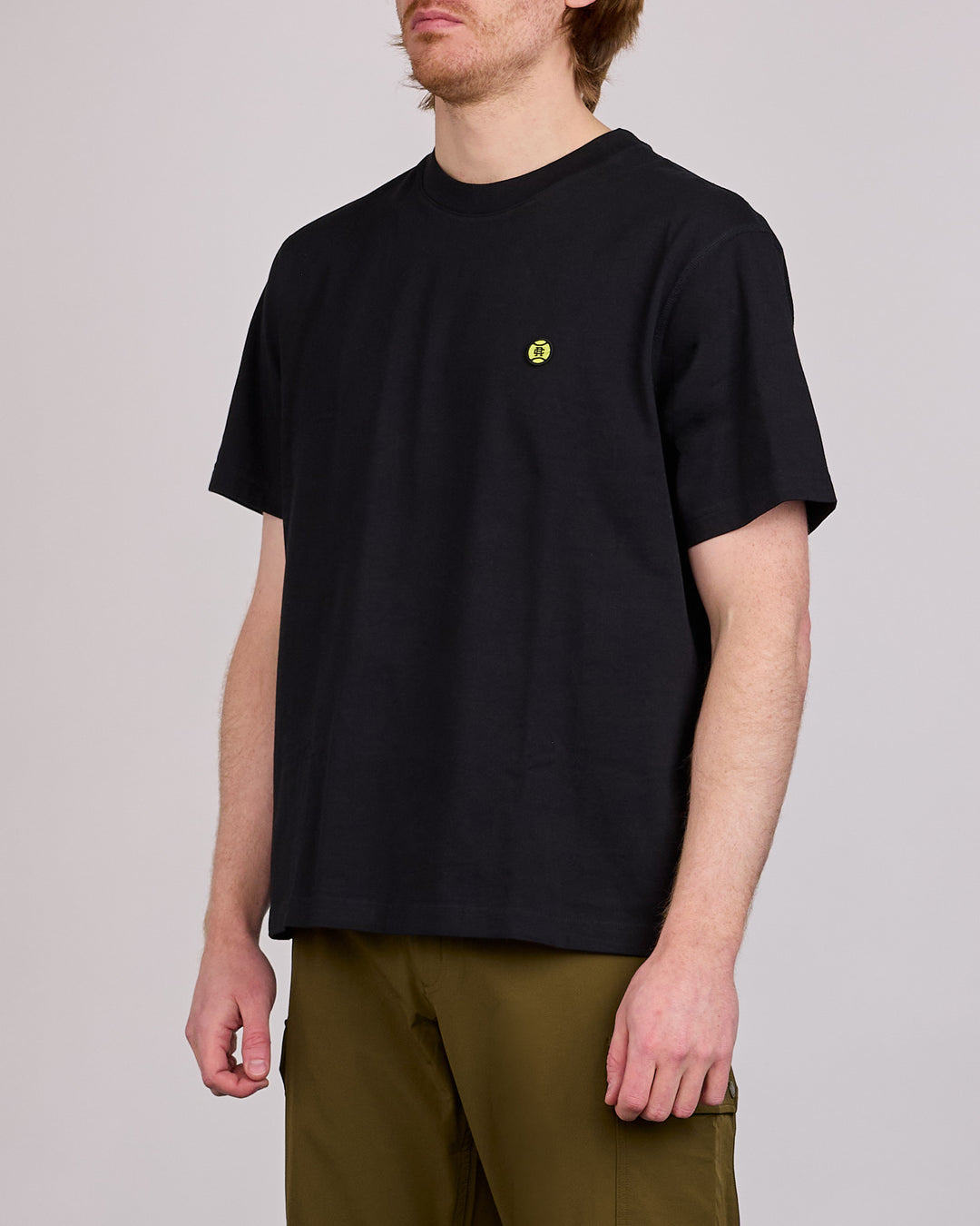 Reigning Champ Midweight Jersey Court OG T-Shirt Black-Neon Green