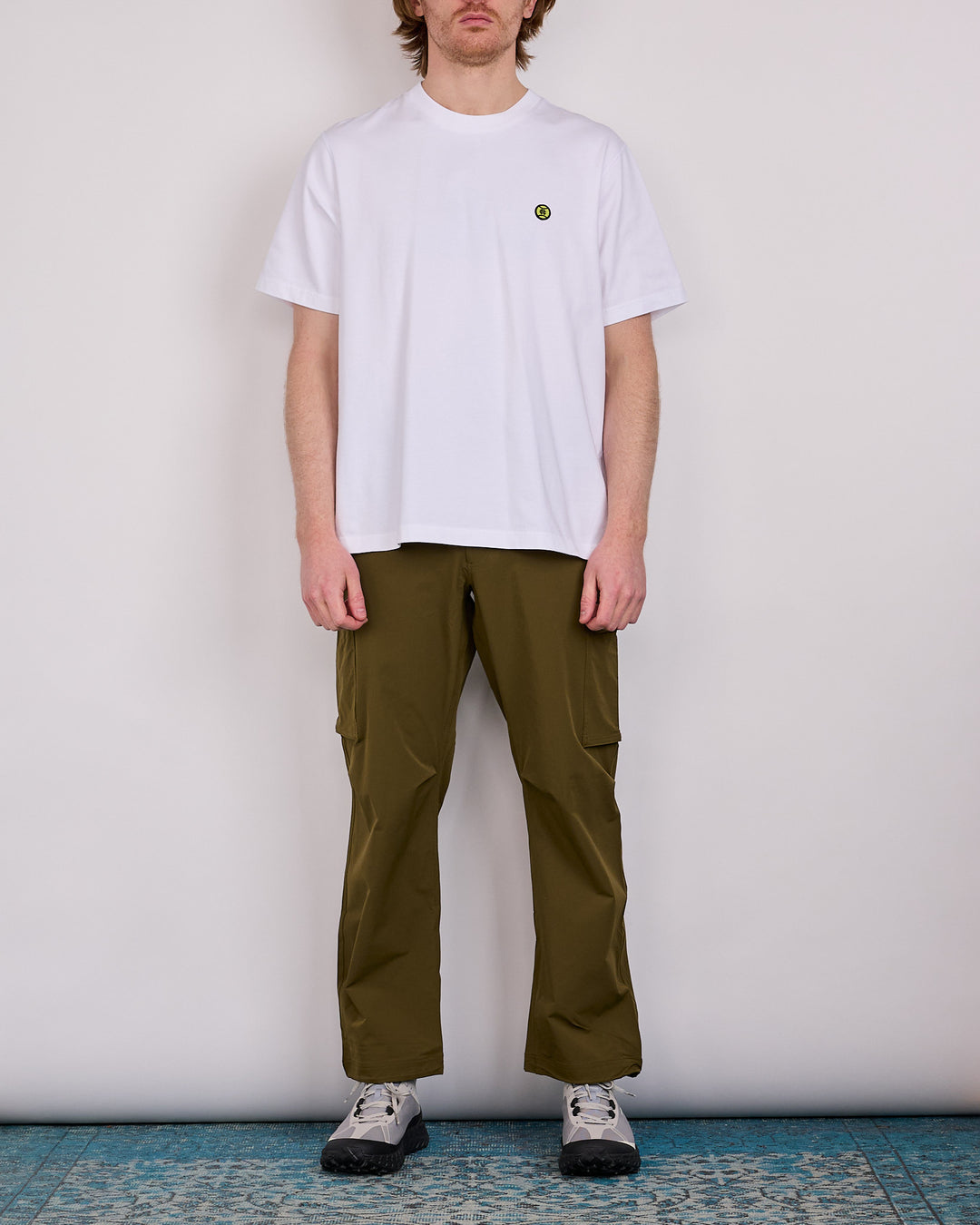 Reigning Champ Midweight Jersey Court OG T-Shirt White-Neon Green