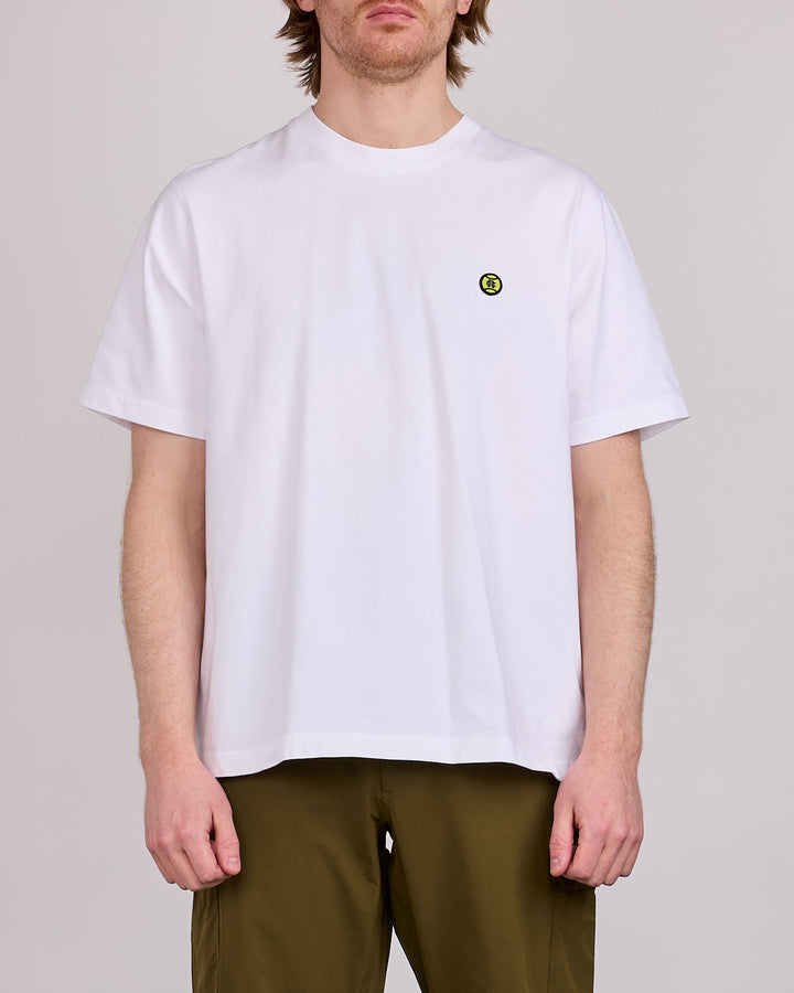Reigning Champ Midweight Jersey Court OG T-Shirt White-Neon Green