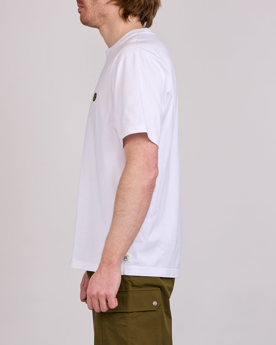 Reigning Champ Midweight Jersey Court OG T-Shirt White-Neon Green