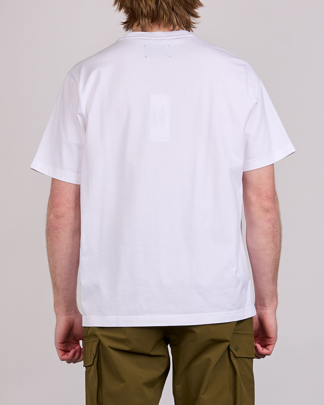 Reigning Champ Midweight Jersey Court OG T-Shirt White-Neon Green