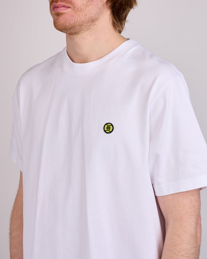 Reigning Champ Midweight Jersey Court OG T-Shirt White-Neon Green