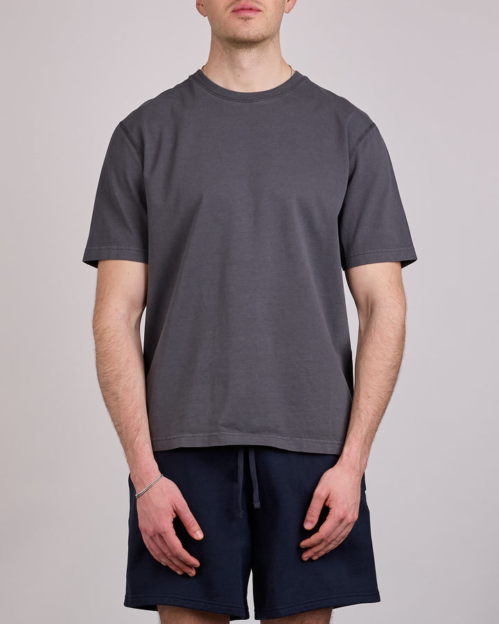 Reigning Champ Midweight Jersey Fadeaway Standard T-Shirt Faded Black