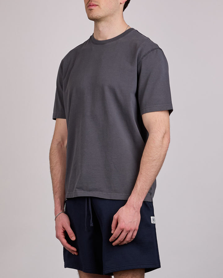 Reigning Champ Midweight Jersey Fadeaway Standard T-Shirt Faded Black