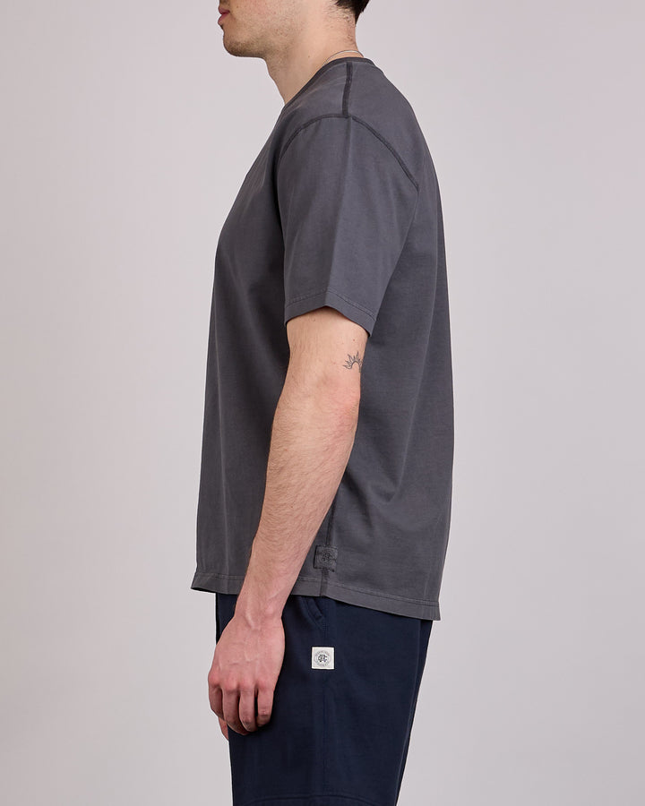 Reigning Champ Midweight Jersey Fadeaway Standard T-Shirt Faded Black