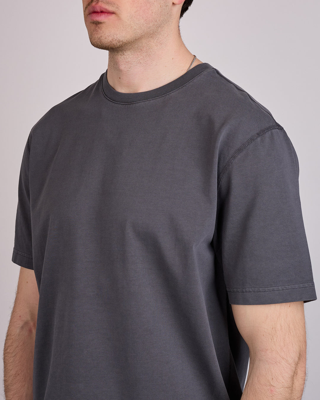 Reigning Champ Midweight Jersey Fadeaway Standard T-Shirt Faded Black