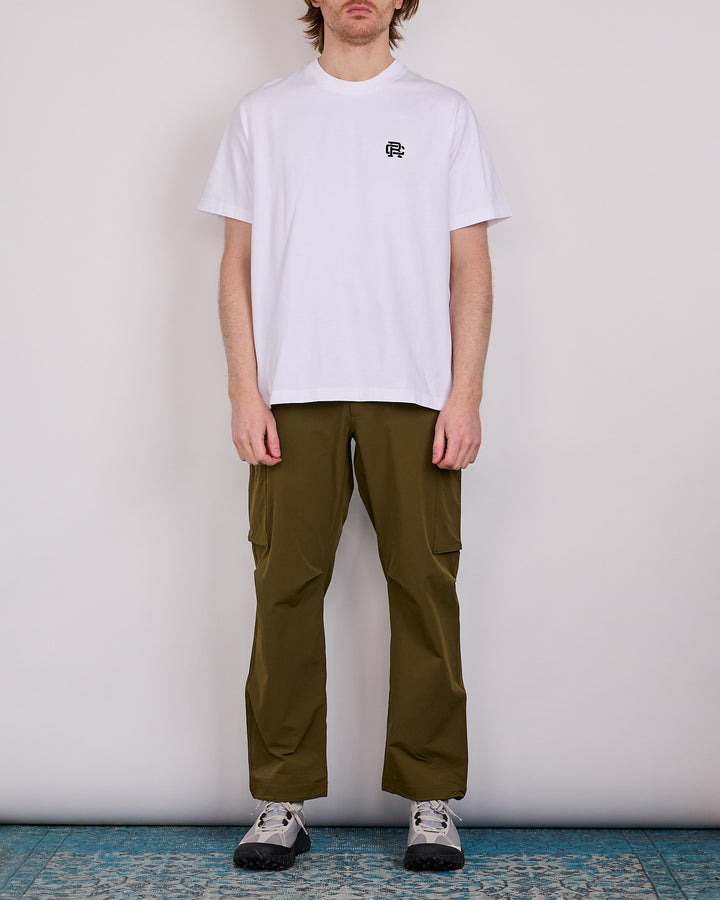 Reigning Champ Midweight Jersey Felt Monogram OG T-Shirt White-Black