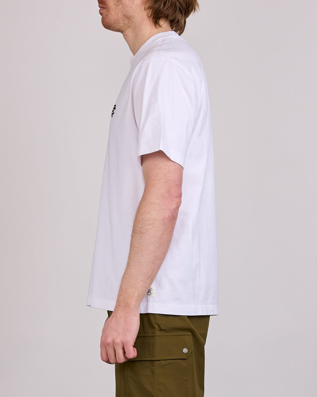 Reigning Champ Midweight Jersey Felt Monogram OG T-Shirt White-Black