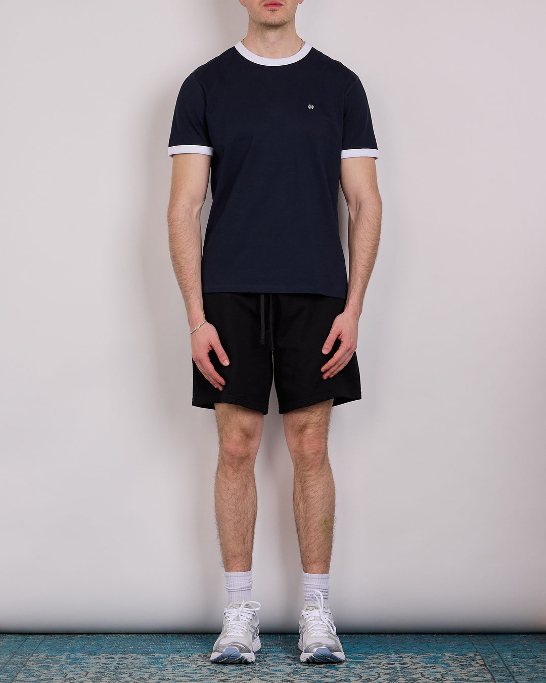 Reigning Champ Midweight Jersey Ringer T-Shirt Navy-White