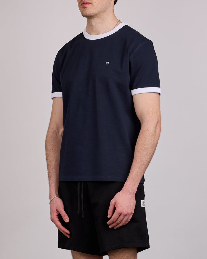 Reigning Champ Midweight Jersey Ringer T-Shirt Navy-White