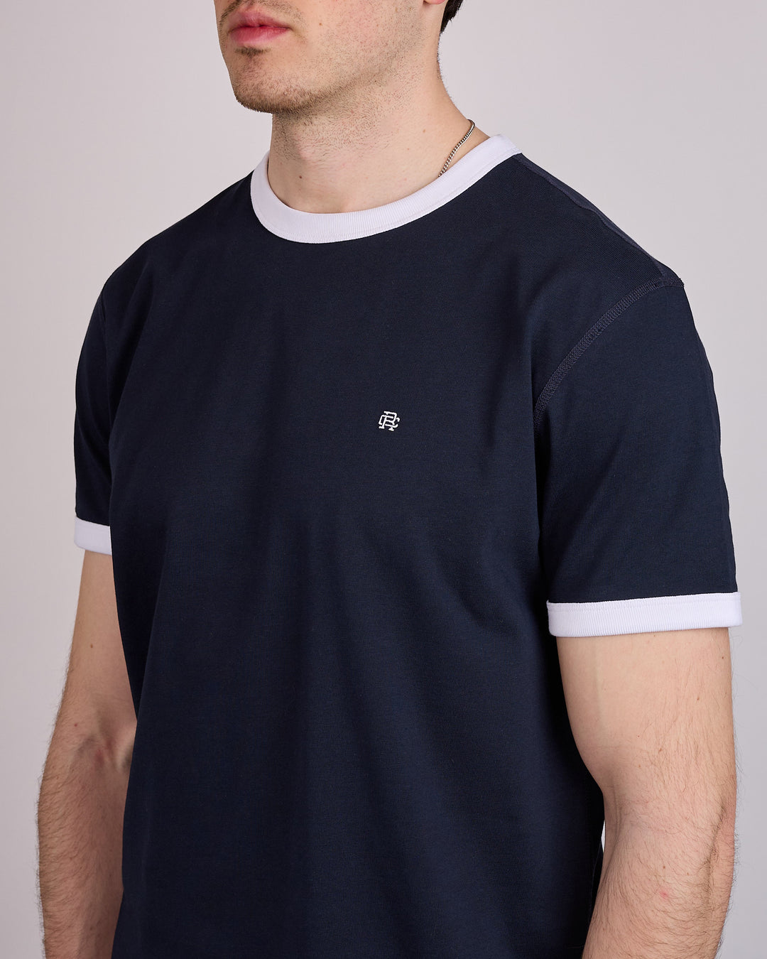 Reigning Champ Midweight Jersey Ringer T-Shirt Navy-White