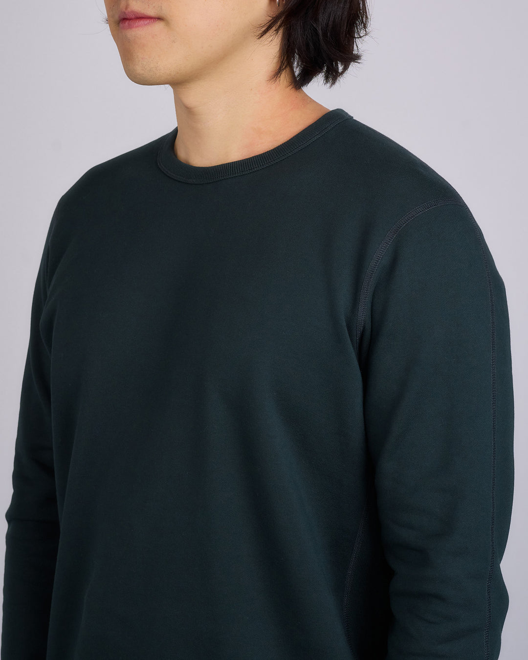 Reigning Champ Midweight Terry Slim Crewneck Petrol