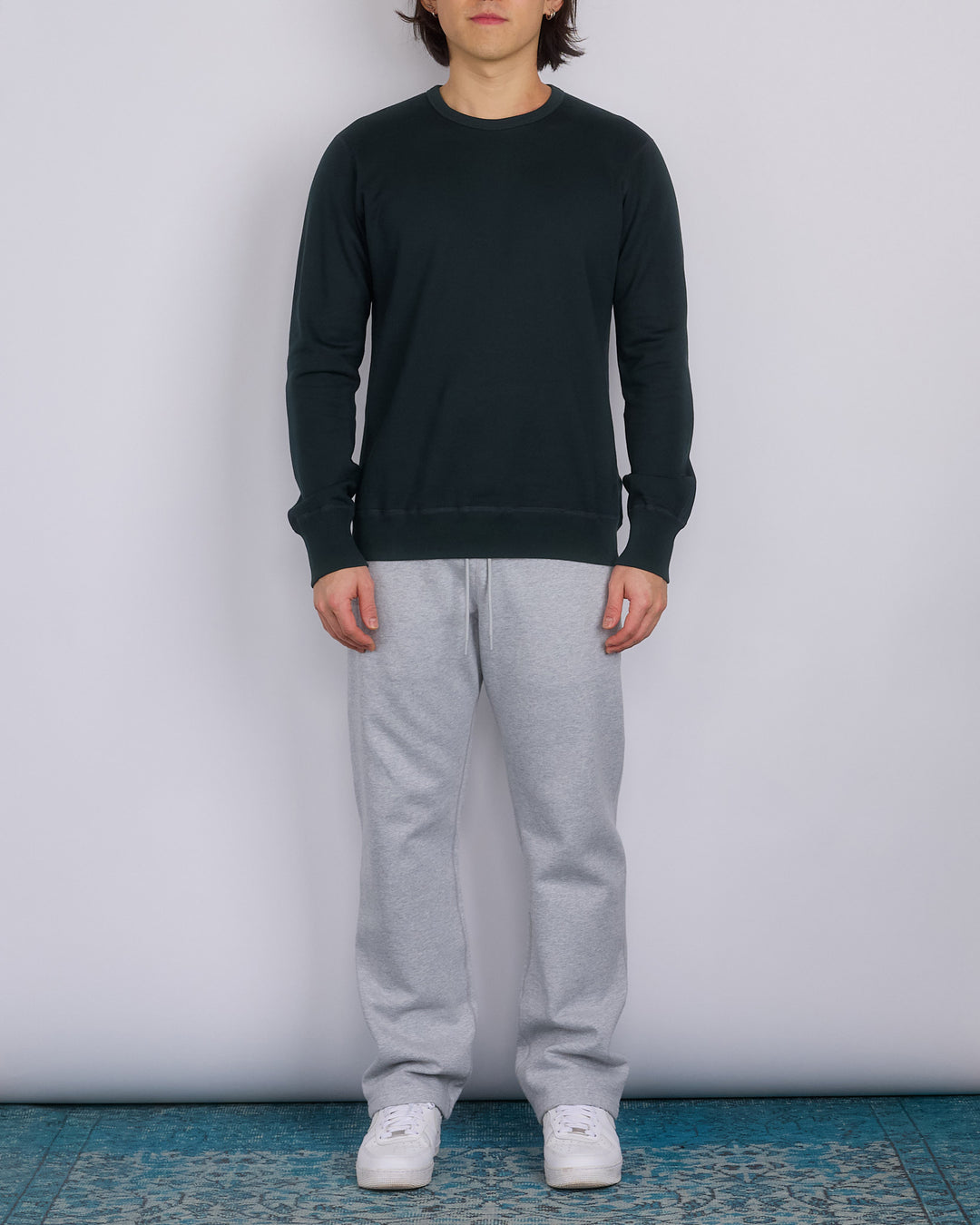 Reigning Champ Midweight Terry Slim Crewneck Petrol