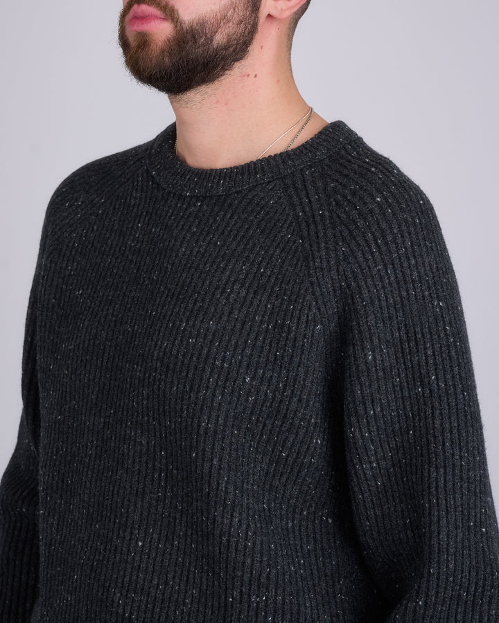 Reigning Champ Nep Merino Kenny Crew Sweater Black