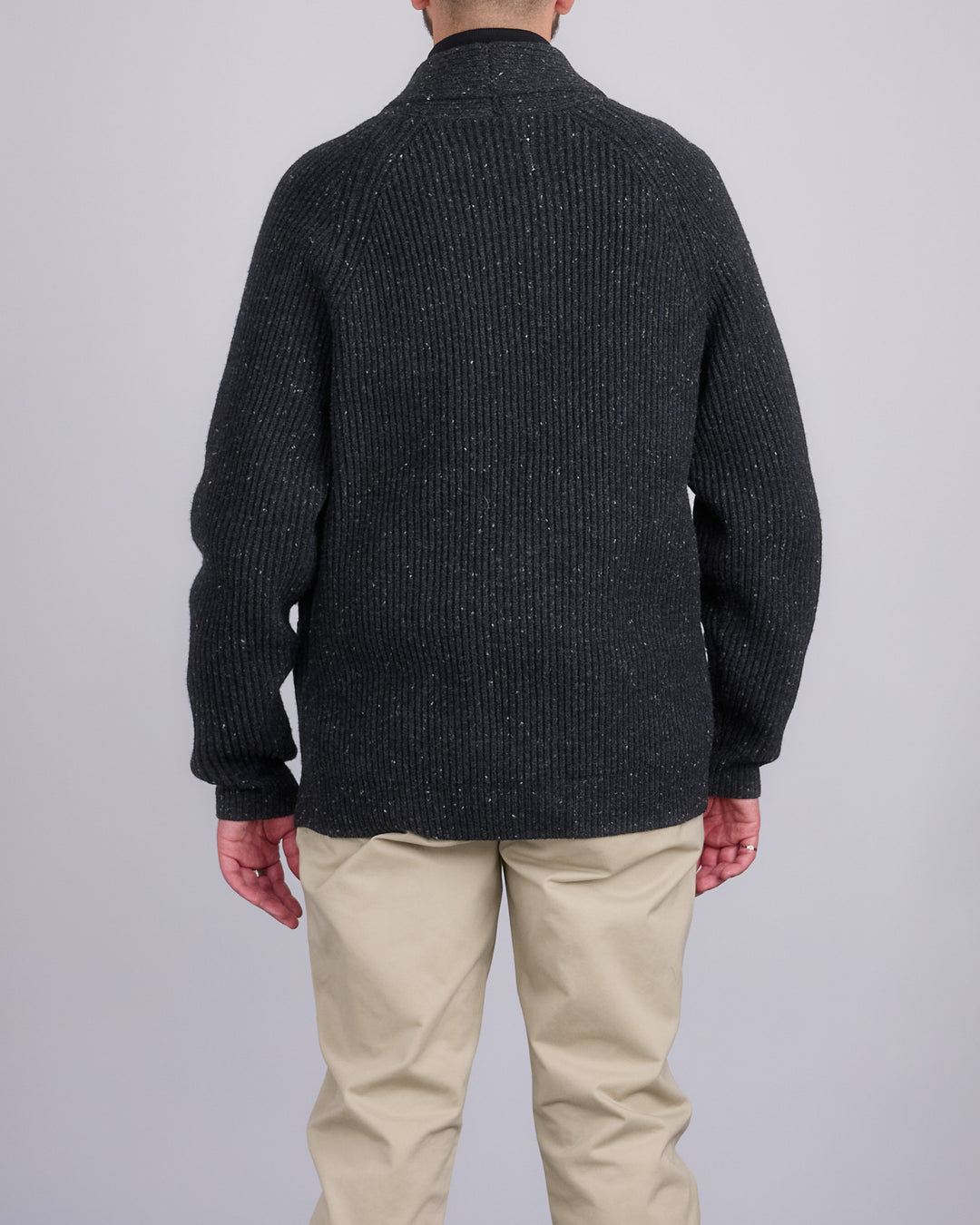 Reigning Champ Nep Merino Kenny Shawl Cardigan Black