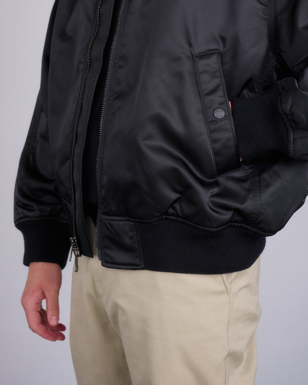 Reigning Champ Nylon Woven Crew Jacket Black