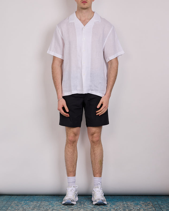 Reigning Champ Retreat Linen Camp Collar Button Shirt White