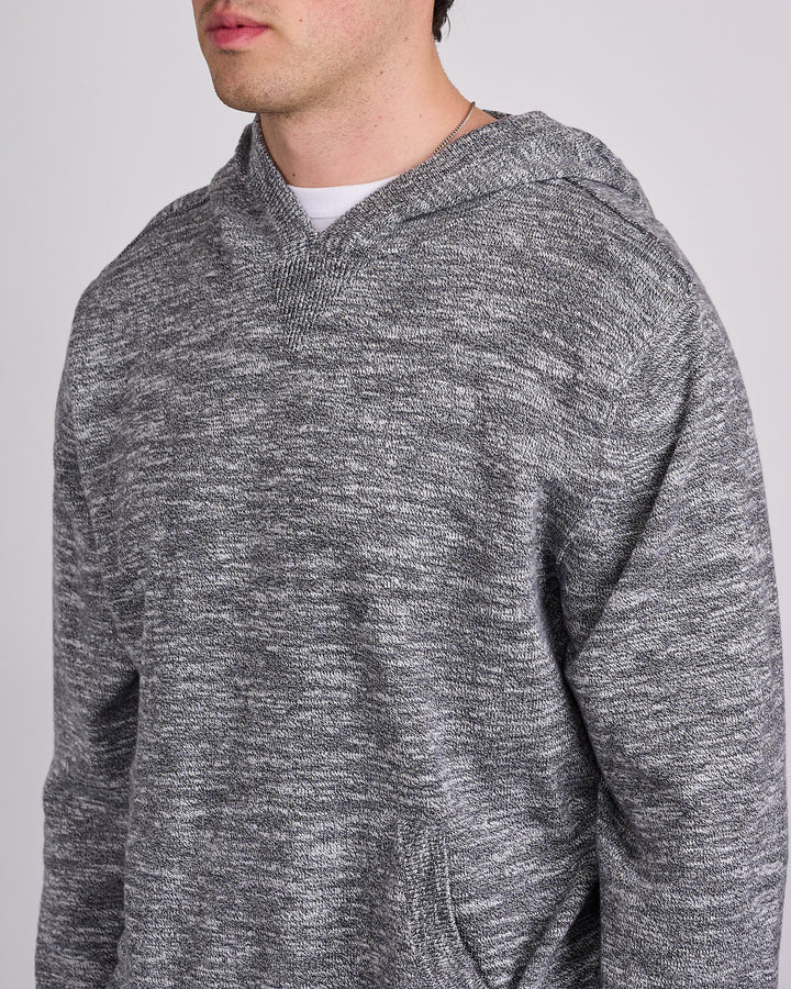 Reigning Champ Slub Knit Hoodie Melange Black