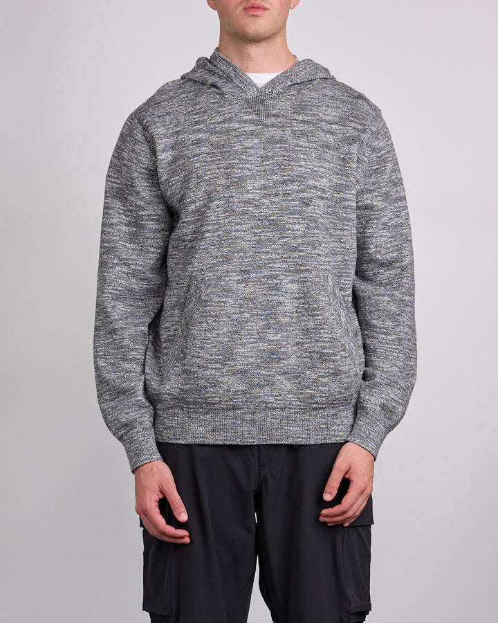 Reigning Champ Slub Knit Hoodie Melange Black