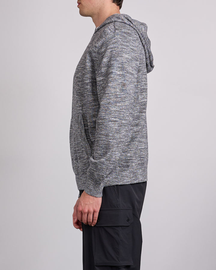 Reigning Champ Slub Knit Hoodie Melange Black
