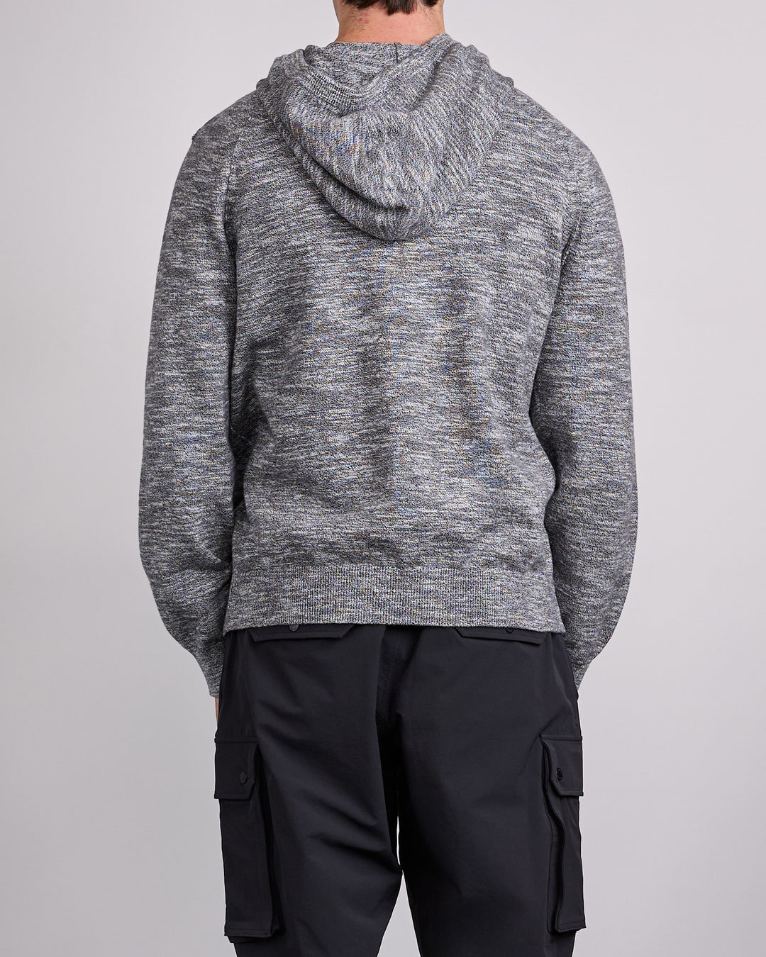 Reigning Champ Slub Knit Hoodie Melange Black