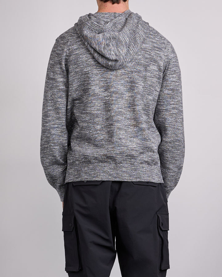 Reigning Champ Slub Knit Hoodie Melange Black