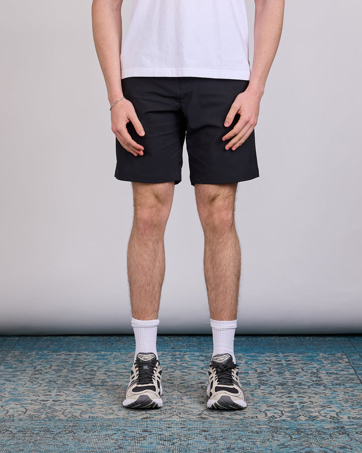 Reigning Champ Stretch Warp Knit 9-Inch Coach's Slim Short Black