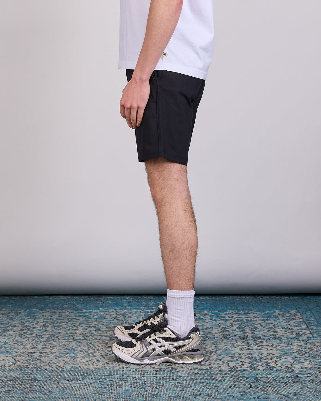 Reigning Champ Stretch Warp Knit 9-Inch Coach's Slim Short Black