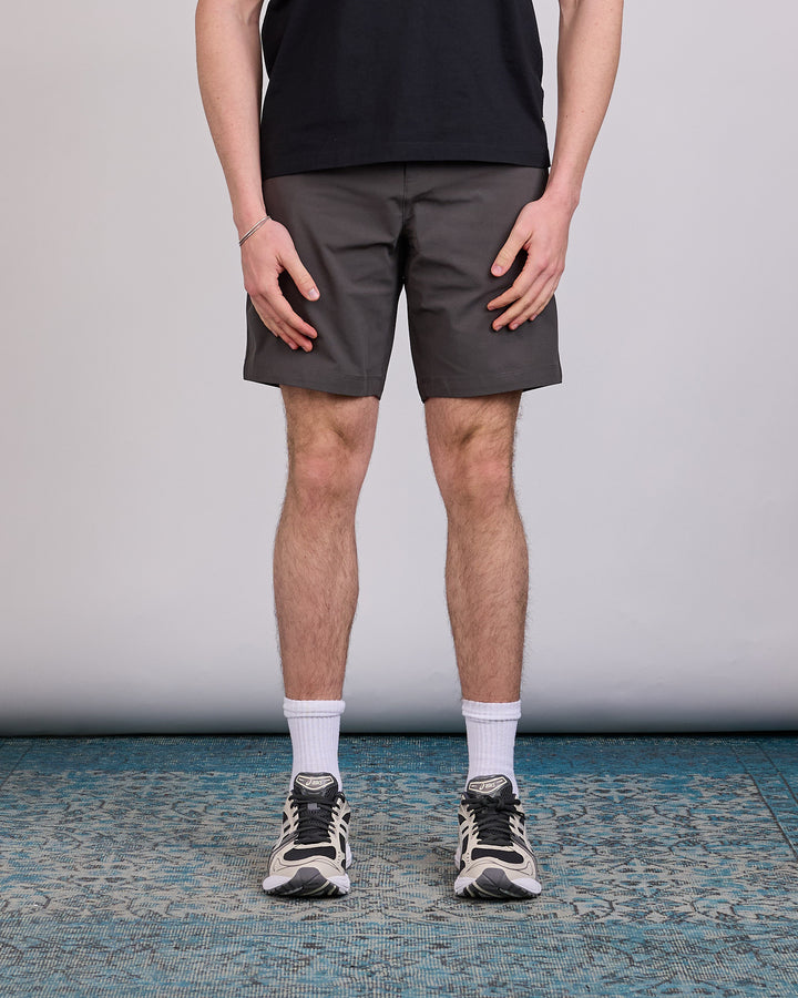 Reigning Champ Stretch Warp Knit 9-Inch Coach's Slim Short Carbon
