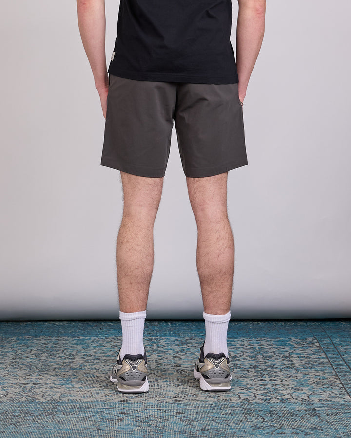 Reigning Champ Stretch Warp Knit 9-Inch Coach's Slim Short Carbon