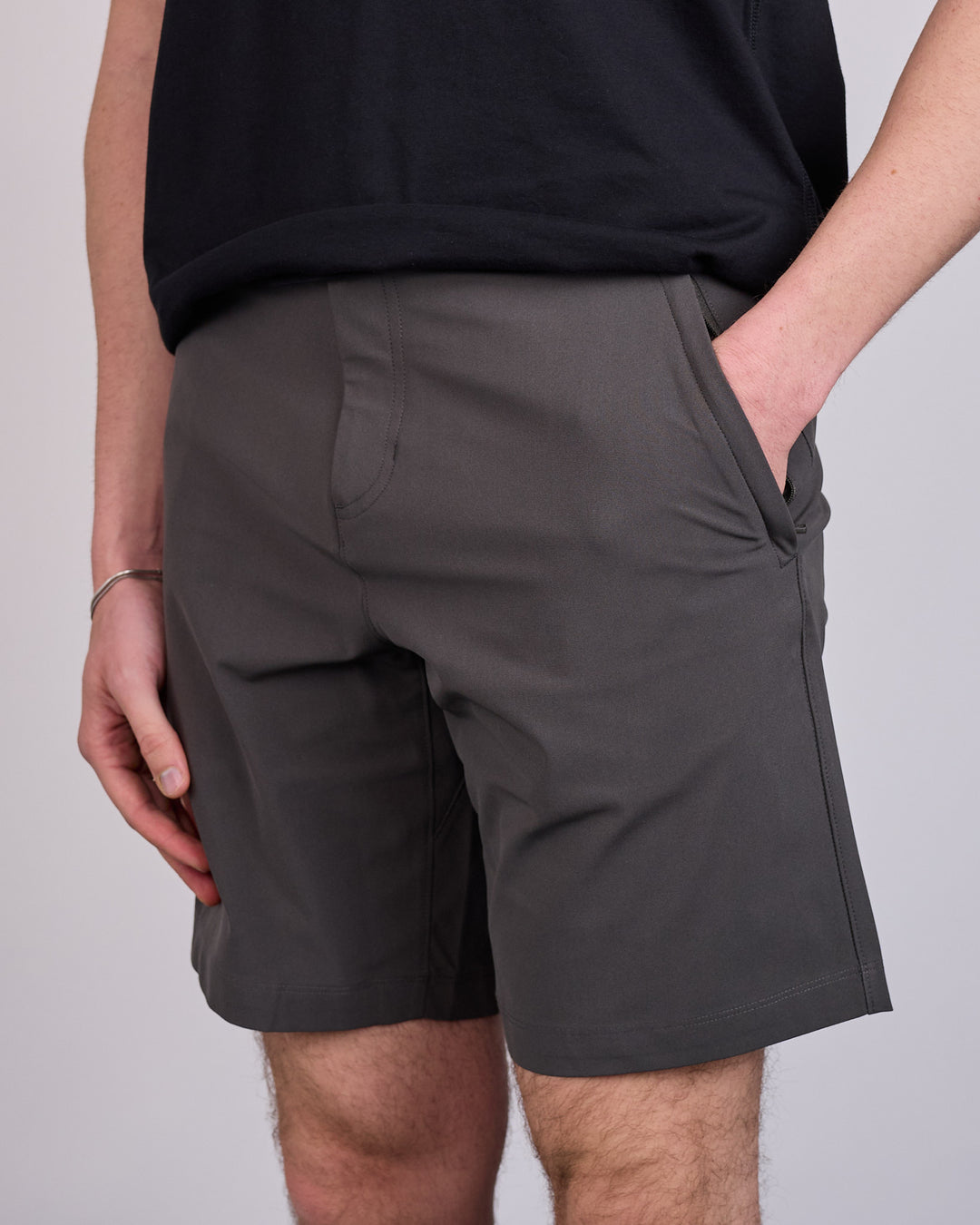 Reigning Champ Stretch Warp Knit 9-Inch Coach's Slim Short Carbon