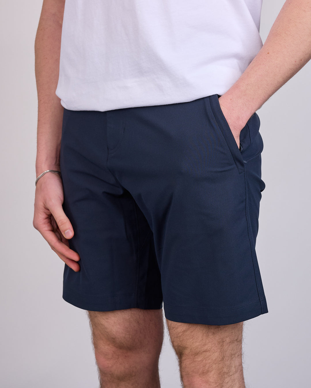 Reigning Champ Stretch Warp Knit 9-Inch Coach's Slim Short Navy