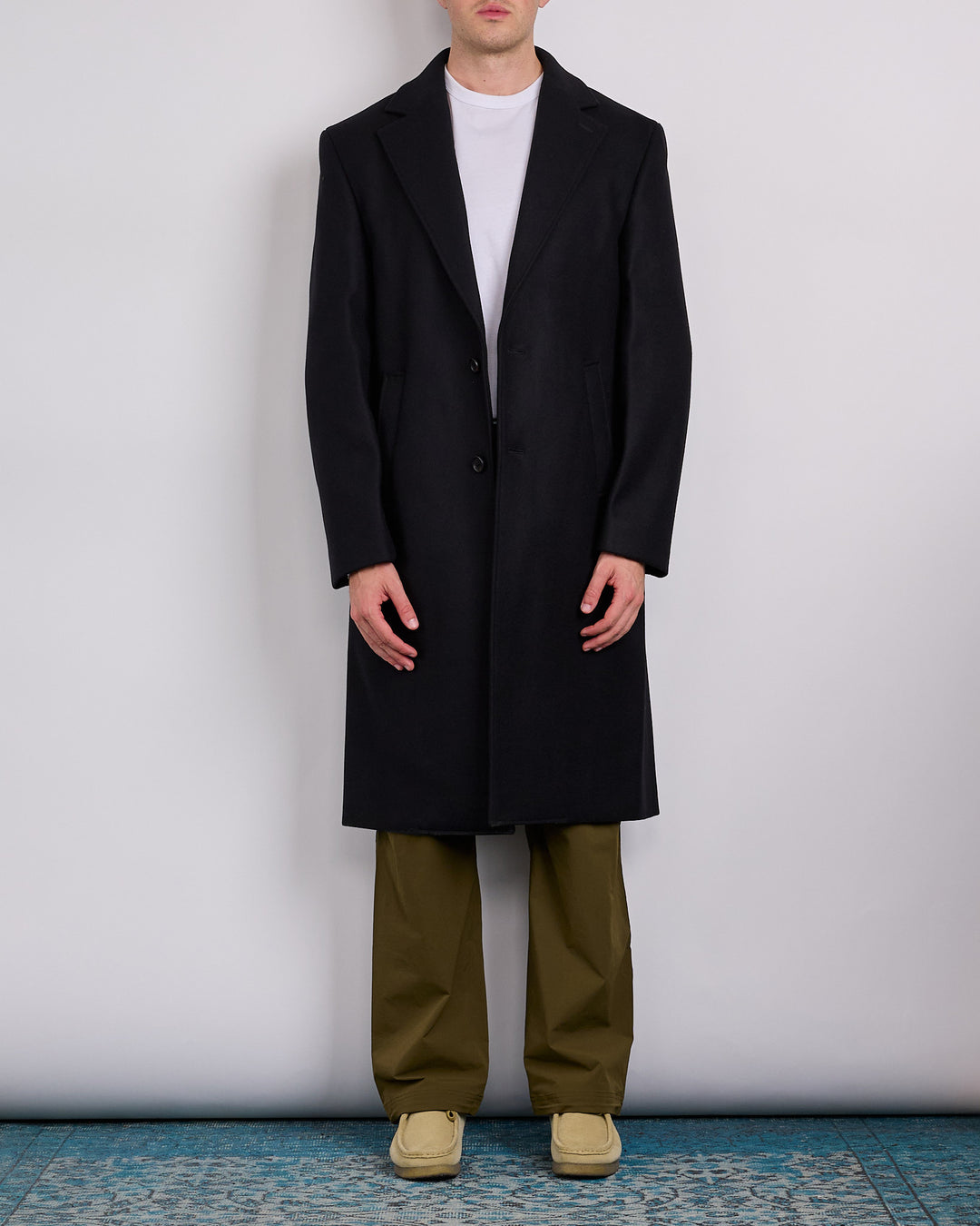 Reigning Champ Wool Cashmere Maestro Coat Black