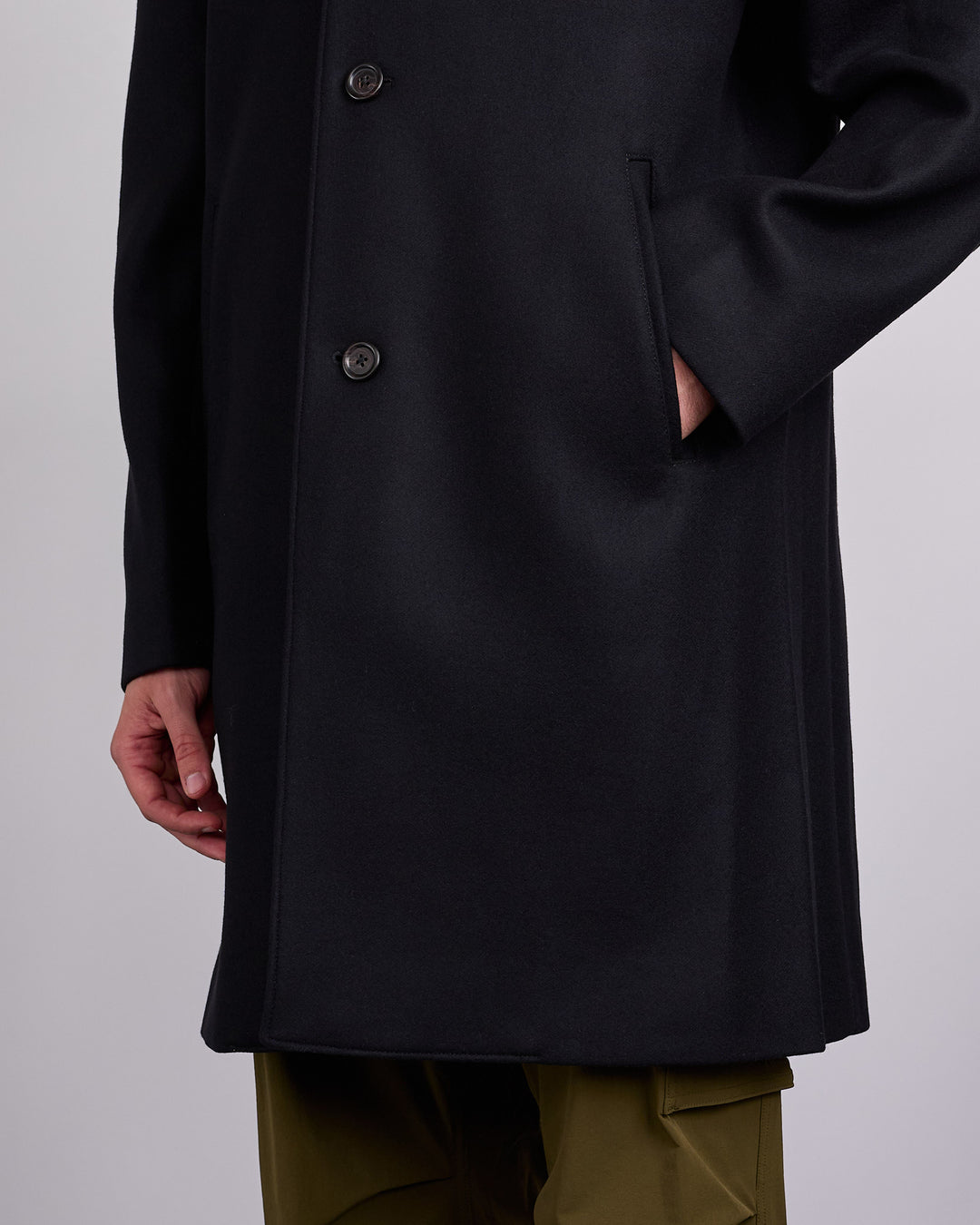 Reigning Champ Wool Scout Coat Black