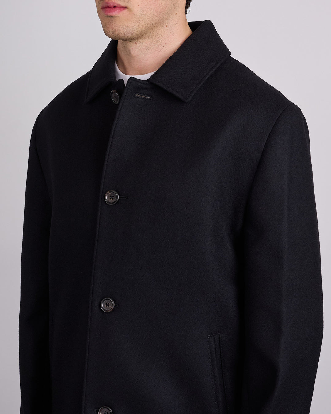 Reigning Champ Wool Scout Coat Black