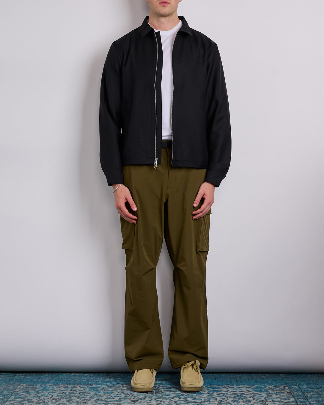 Reigning Champ Wool Venue Zip Jacket Black