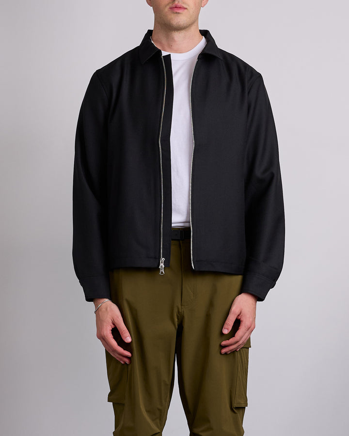 Reigning Champ Wool Venue Zip Jacket Black