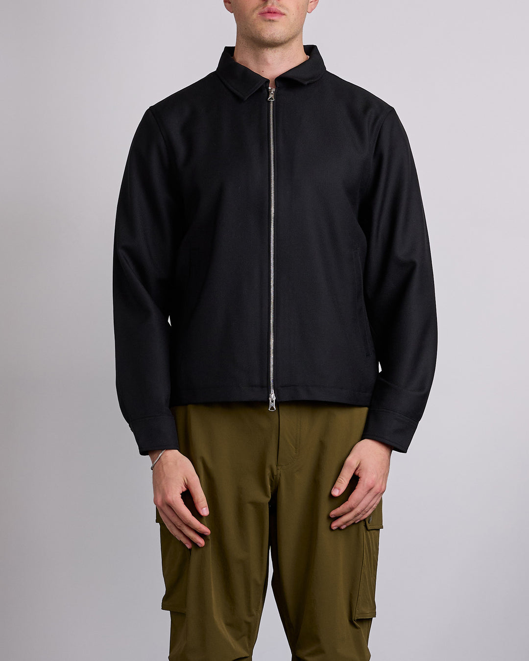 Reigning Champ Wool Venue Zip Jacket Black