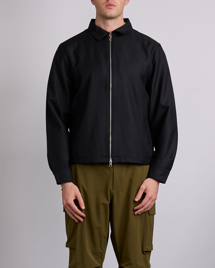 Reigning Champ Wool Venue Zip Jacket Black