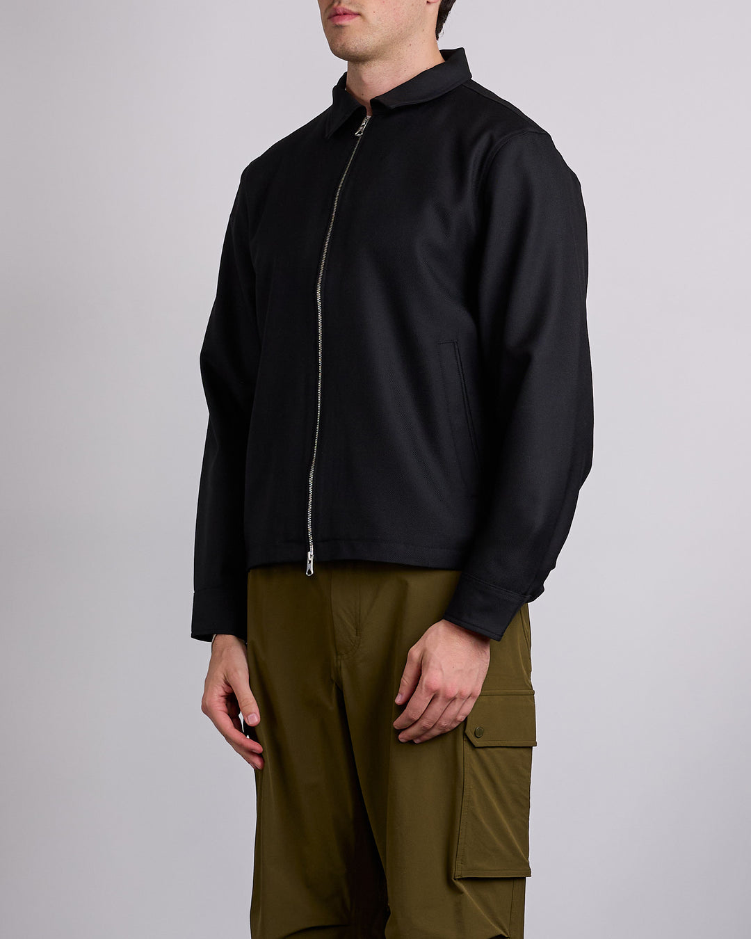 Reigning Champ Wool Venue Zip Jacket Black